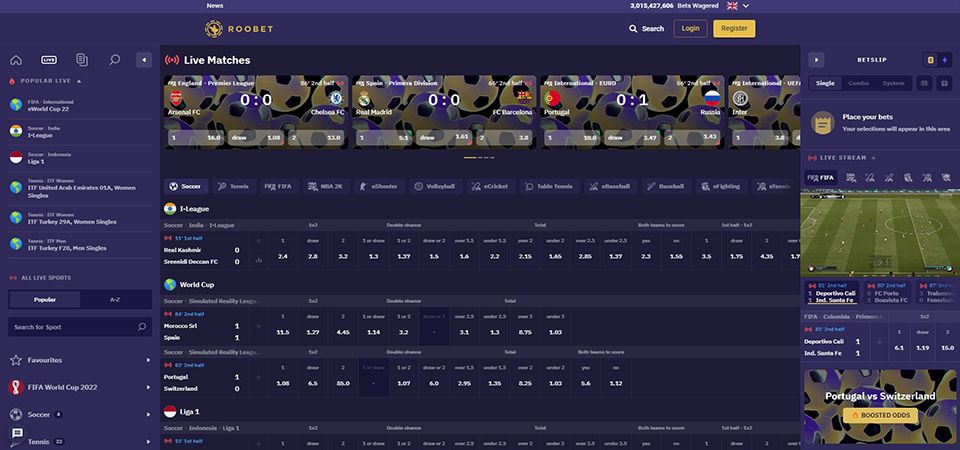 Roobet LIVE betting