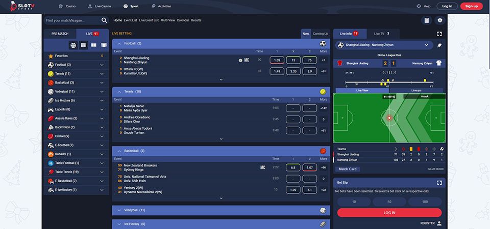 Slotv LIVE betting